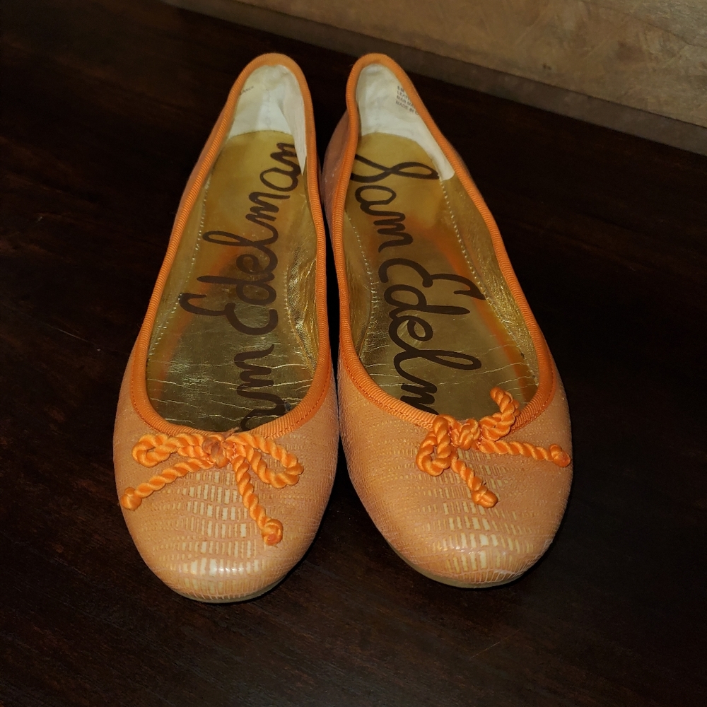 Peachy Orange Sam Edelman flats